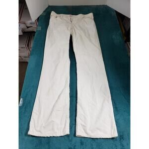Lilly Pulitzer Jeans Size 8 Womens White Corduroy Pants Ladies Main Line Bootcut